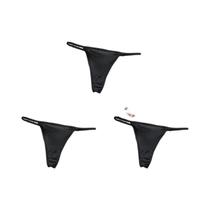 Conjunto de 3 Calcinhas de Biquini Sexy com Cintura Baixa e Costas em T (M-XL)