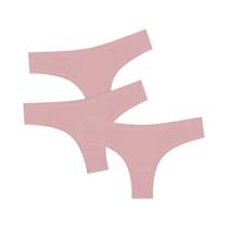 Conjunto De 3 Calcinhas Femininas De Cintura Baixa Sem Costura Estilo Brasileiro Cor Sólida