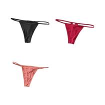 Conjunto De 3 Calcinhas G-string De Algodão De Cintura Baixa Para Mulheres, Sexy, Respirável E