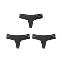 Conjunto De 3 Calcinhas G-String Transparentes Sexy Para Mulheres, Sem Costura, Estilo Brasileiro