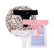 Conjunto De 3 Calcinhas Sexy De Renda Para Mulheres, G-string T-back
