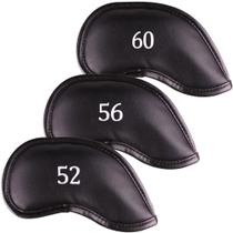 Conjunto de 3 capas de couro magnético premium para clubes de golfe Conjunto de 3 capas de couro magnético premium para clubes de golfe