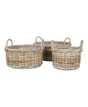 Conjunto de 3 cestas clássicas Conjunto de 3 cestas clássicas