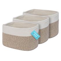 Conjunto de 3 cestos de tecido OrganiHaus para organizar o marrom Conjunto de 3 cestos de tecido OrganiHaus para organizar o marrom