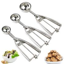 Conjunto de 3 Colheres para Sorvete OSHLANT em Aço Inoxidável Conjunto de 3 Colheres para Sorvete OSHLANT em Aço Inoxidável