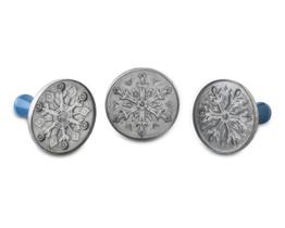 Conjunto de 3 Cookie Stamps Nordic Ware Snowflake cinza Conjunto de 3 Cookie Stamps Nordic Ware Snowflake cinza