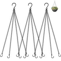 Conjunto de 3 Correntes para Vasos Garini de 58 cm com Ganchos para Pendurar Conjunto de 3 Correntes para Vasos Garini de 58 cm com Ganchos para Pendurar