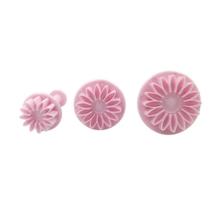 Conjunto de 3 ejetores para pasta americana flores R.EJ-008