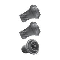 Conjunto de 3 em silicone preto Wine Stopper Final Touch Conjunto de 3 em silicone preto Wine Stopper Final Touch