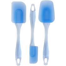 Conjunto de 3 Espátulas de Silicone Wilton Easy-Flex - Azul