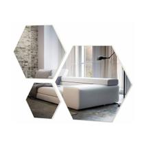 Conjunto de 3 Espelhos Hexágonos Logus cor Off White - 64735 Conjunto de 3 Espelhos Hexágonos Logus cor Off White - 64735