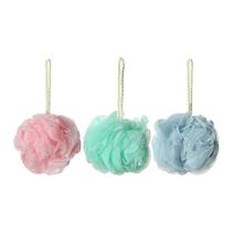 Conjunto de 3 esponjas para banho colorida