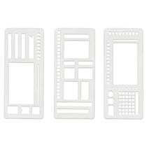 Conjunto De 3 Estênceis Flexíveis De Mylar Feitos À Mão Para Diário, Scrapbooking, Planejamento