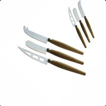 Conjunto de 3 Facas de Madeira para Queijo - YH0070 BTC