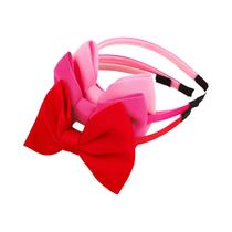 Conjunto De 3 Faixas De Cabelo Com Laços De Tecido De 4 Polegadas Para Meninas - Acessórios Infantis