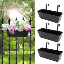 Conjunto de 3 floreiras Holensun 41 cm para varanda e grade externa