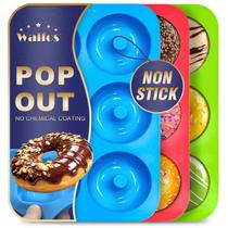 Conjunto de 3 Formas de Silicone Antiaderecentes para Donuts Walfos