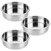 Conjunto de 3 Formas Redondas para Bolo Tifanso 20 cm em Aço Inoxidável Conjunto de 3 Formas Redondas para Bolo Tifanso 20 cm em Aço Inoxidável