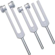 Conjunto de 3 garfos de ajuste sensoriais de alumínio C 128, C 256, C 512
