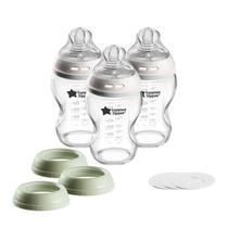 Conjunto de 3 Garrafas de Vidro Tommee Tippee Natural Start 270ml Conjunto de 3 Garrafas de Vidro Tommee Tippee Natural Start 270ml