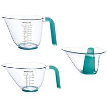 Conjunto de 3 Jarros de Medida KitchenAid Gourmet - Aqua Sky - Sem BPA