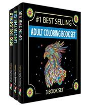 Conjunto de 3 Livros para Colorir Creatively Calm Studios - Para Adultos
