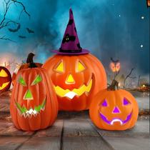 Conjunto de 3 luzes LED Jack-O-Lantern Lights Brightdeck
