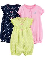 Conjunto de 3 Macacões para Bebê Simple Joys by Carter's 18 Meses Conjunto de 3 Macacões para Bebê Simple Joys by Carter's 18 Meses