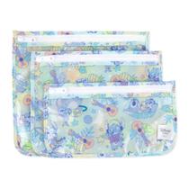 Conjunto de 3 Malas de Viagem Bumkins Disney Aloha Stitch - Tamanho TSA