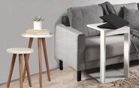 Conjunto De 3 Mesas Cabeceira Apoio Lateral Decoração Branca