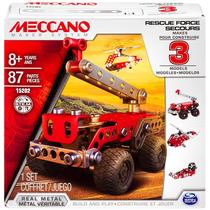 Conjunto de 3 modelos multimodelos Meccano-Erector Building Toy Rescue Squad