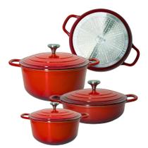 Conjunto De 3 Panelas Caçarola Indução Florença Cerâmica Antiaderente