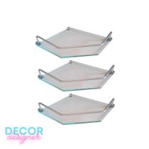 conjunto de 3 pçs com aramado de aluminio 20*20cm - DecorDesignervidros