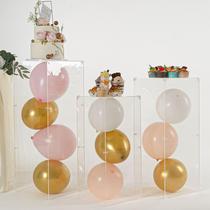 Conjunto de 3 peças com suporte de pedestal de coluna de acrílico Vincidern Clear Conjunto de 3 peças com suporte de pedestal de coluna de acrílico Vincidern Clear