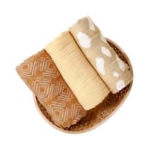 Conjunto De 3 Peças De Cobertor De Muslin De Algodão Respirável Para Bebês 120x110cm Kangobaby