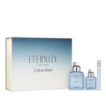 Conjunto de 3 peças de Eau de Toilette Perfume Calvin Klein Aqua for Him