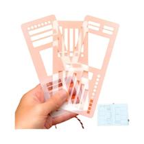 Conjunto De 3 Peças De Matrizes De Corte Flexíveis Para Templates, Com Grade Pontilhada,