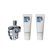 Conjunto de 3 peças Perfume Diesel ONLY BRAVE M 4,2 onças/125 ml para homens Conjunto de 3 peças Perfume Diesel ONLY BRAVE M 4,2 onças/125 ml para homens