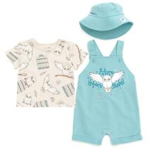 Conjunto de 3 piezas para bebés varones Harry Potter Hedwig 6-9 meses