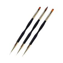 Conjunto De 3 Pincéis Para Arte De Unhas, Canetas Para Gel, Pincel Liner Para Uso Doméstico E