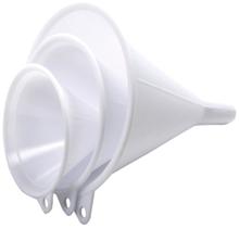 Conjunto de 3 plásticos Funnel Norpro brancos Conjunto de 3 plásticos Funnel Norpro brancos