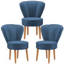 Conjunto de 3 Poltronas para Sala Mesa de Jantar Decor Resistente