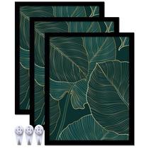 Conjunto de 3 porta-retratos keibiubu pretos 27,94x35,56cm