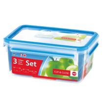 Conjunto De 3 Potes Clip & Close Emsa Conjunto De 3 Potes Clip & Close Emsa