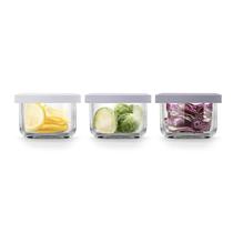 Conjunto de 3 Potes de Vidro para Armazenamento de Alimentos Comotomo 120ml Conjunto de 3 Potes de Vidro para Armazenamento de Alimentos Comotomo 120ml