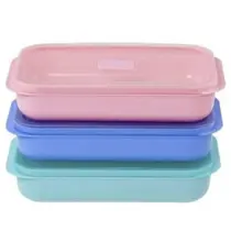 Conjunto de 3 Potes Herméticos com Tampa Transparente Ideal para Microondas 500ml - Dup Conjunto de 3 Potes Herméticos com Tampa Transparente Ideal para Microondas 500ml - Dup