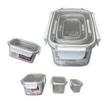 Conjunto de 3 Potes Herméticos Retangulares