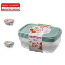 Conjunto de 3 Potes Retangular