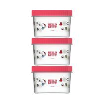 Conjunto de 3 potes sanrio hello kitty miniso Conjunto de 3 potes sanrio hello kitty miniso