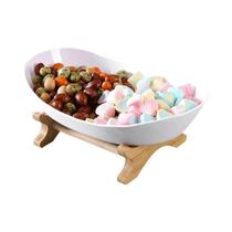 Conjunto De 3 Prateleiras De Madeira Para Pratos, Tigela De Frutas, Bandejas Para Doces E Bolos,